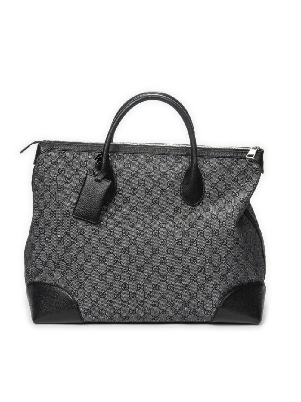 Gucci Weekender Black GG Denim Canvas Travel Bag